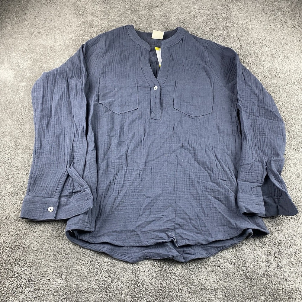 Mote Long‎ Sleeved Shirt Womens Medium Blue NWT